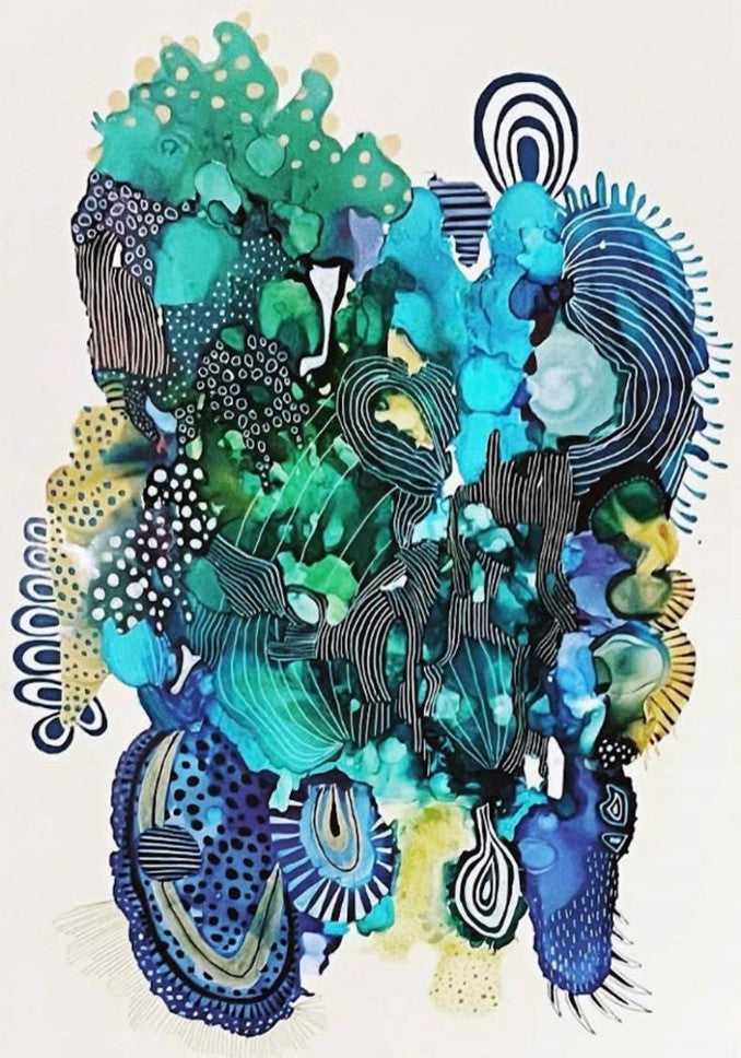 Hidden Creatures: Intuitive Painting Creating with Ink and Drawing