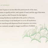 Charles Burchfield & Walt Whitman Embracing Earth Broadside- Individual