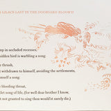 Charles Burchfield & Walt Whitman Embracing Earth Broadside- Individual