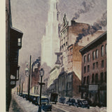 Charles E. Burchfield "Building and Street Scene" Poster