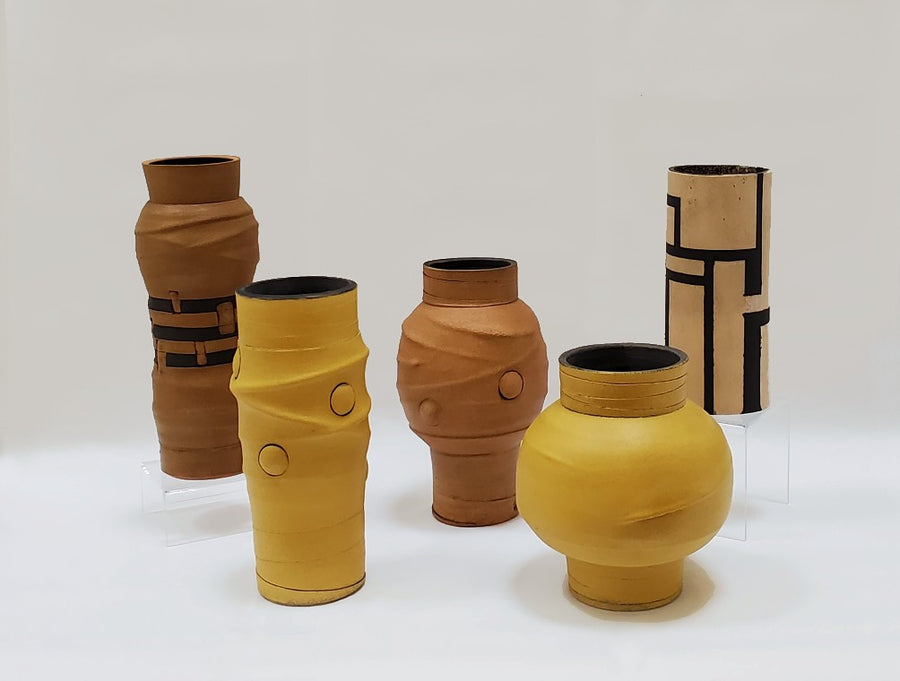 Jeff Kell Tall Ceramic Vase
