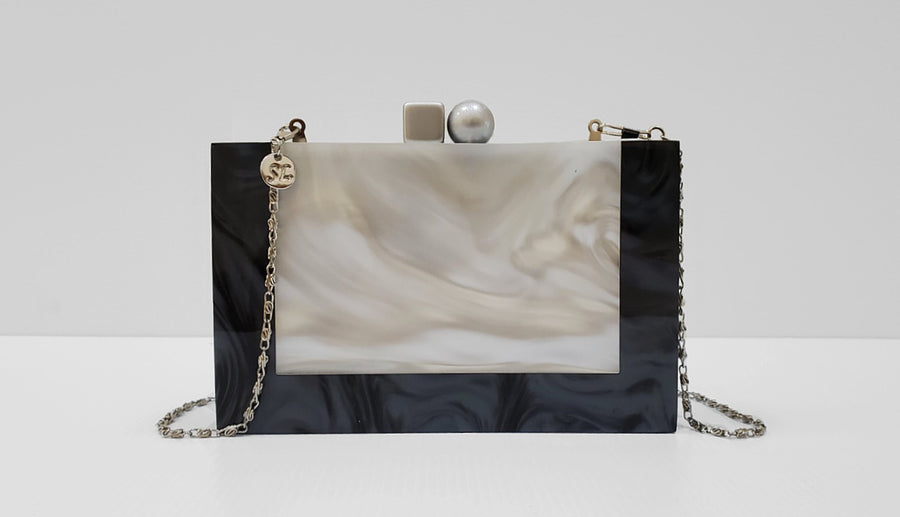 Sea Lily Modern Clutch  - Mother of Pearl